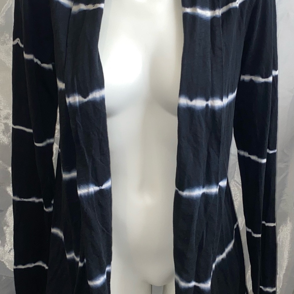 “Lucky Brand” Black and White Tie-Dye Cardigan Size Medium